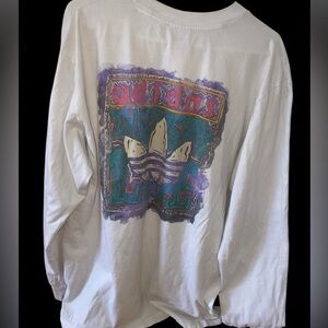 Vintage Adidas Long Sleeve Tee – Colorful Trefoil Graphic